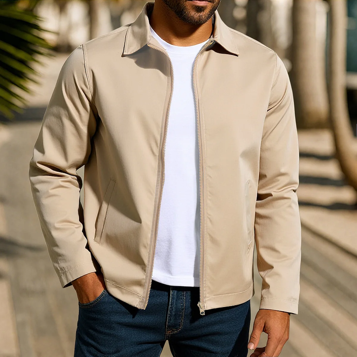 Autumn and winter pilot jackets, men's casual and fashionable zippered stand-up collar tops
Autumn and winter pilot jackets, men's casual and fashionable zippered stand-up collar tops