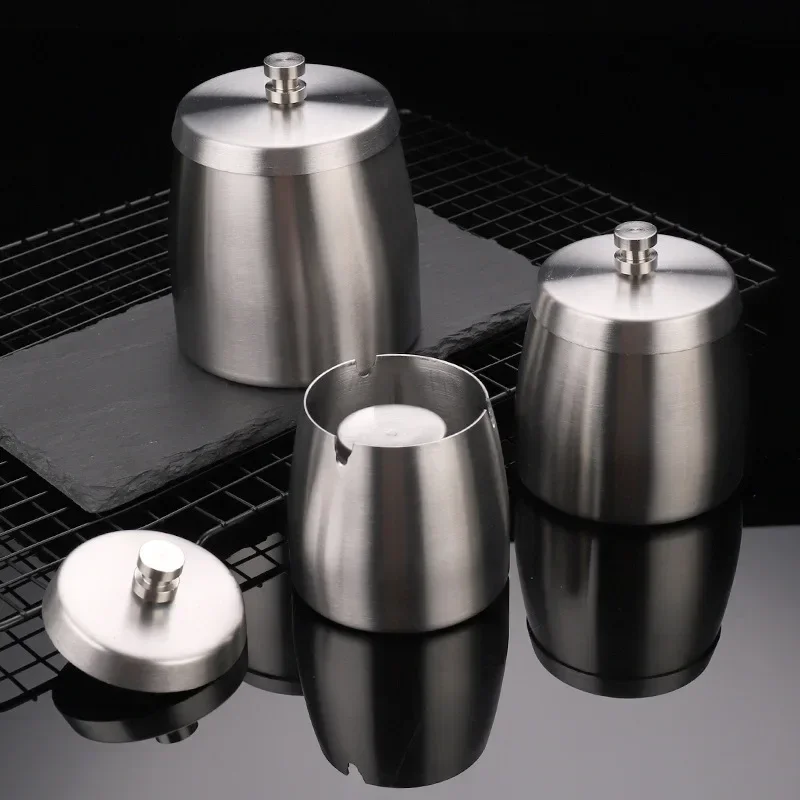 Stainless Steel Tabletop Ashtray Windproof with Lid Butt Bucket Odorless Ash Tray for Home/Office/Tabletop/Outside Patio/Balcony
Stainless Steel Tabletop Ashtray Windproof with Lid Butt Bucket Odorless Ash Tray for Home/Office/Tabletop/Outside Patio/Balcony