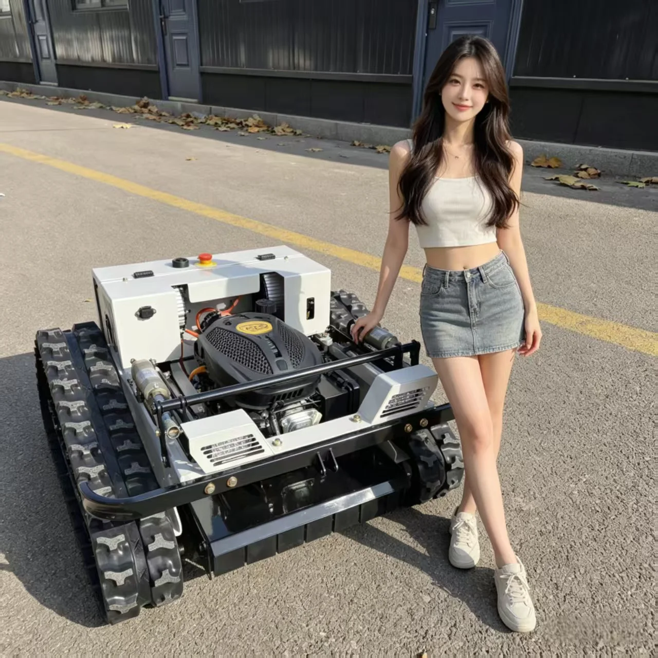 Custom-Built, CE & EPA Certified Lawn Mower — Tracked, Remote-Controlled Smart Garden Mowing Robot with Snow Plow Attachment
Custom-Built, CE & EPA Certified Lawn Mower — Tracked, Remote-Controlled Smart Garden Mowing Robot with Snow Plow Attachment