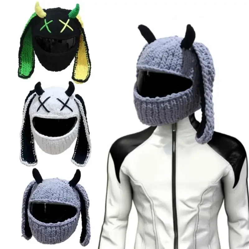 Hilarious Rabbits Ear Plush Motorcycle Helmets Cover Full Face Protective Cover for Motorcycling Knitted Helmets Headcover
Hilarious Rabbits Ear Plush Motorcycle Helmets Cover Full Face Protective Cover for Motorcycling Knitted Helmets Headcover