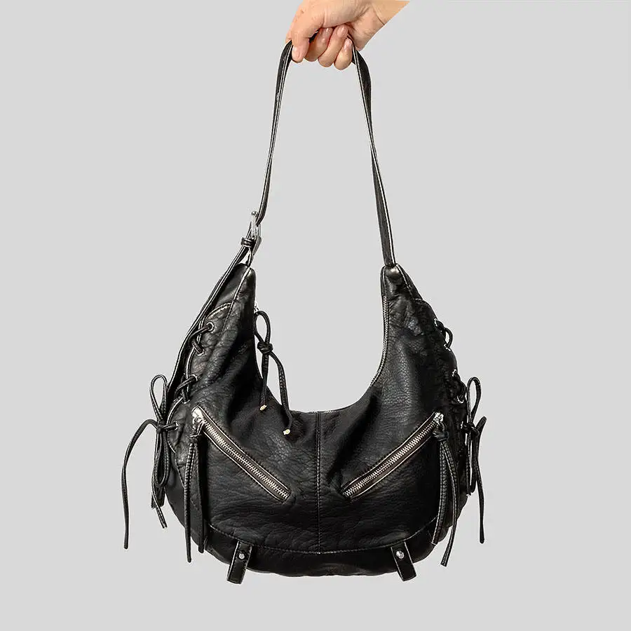 SHELKSBAG Strappy Punk Style Motorcycle Underarm Bag Y2K Puttee Design Trendy Metal Zipper Shoulder Bags Women Crossbody Handbag
SHELKSBAG Strappy Punk Style Motorcycle Underarm Bag Y2K Puttee Design Trendy Metal Zipper Shoulder Bags Women Crossbody Handbag