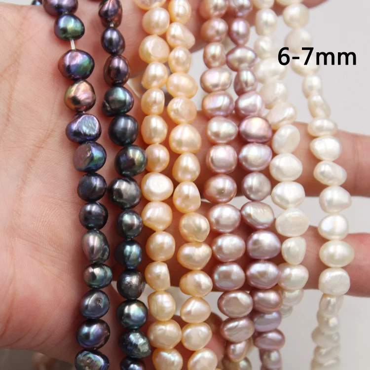 Natural Freshwater Pearls 3A Irregular Beads 6-7mm Jewelry Making DIY Necklace Earrings Bracelets Accessories Gifts 36cm
Natural Freshwater Pearls 3A Irregular Beads 6-7mm Jewelry Making DIY Necklace Earrings Bracelets Accessories Gifts 36cm
