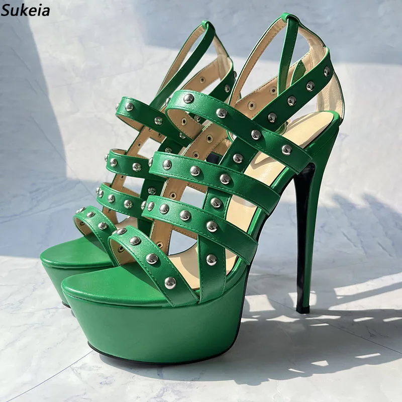 Sukeia Handmade Women Sandals Waterproof Round Toe Sexy Stiletto Heels Green Party Shoes Ladies Plus US Size 5-20
Sukeia Handmade Women Sandals Waterproof Round Toe Sexy Stiletto Heels Green Party Shoes Ladies Plus US Size 5-20