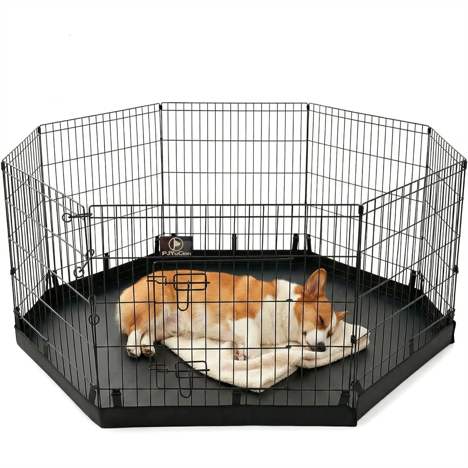 Dog Playpen with Bottom Pad, 8 Panel Metal Exercise Pen 30" H x 24" W Indoor Outdoor Pet Fence for Puppy, Rabbit, Duck, Chicken,
Dog Playpen with Bottom Pad, 8 Panel Metal Exercise Pen 30" H x 24" W Indoor Outdoor Pet Fence for Puppy, Rabbit, Duck, Chicken,