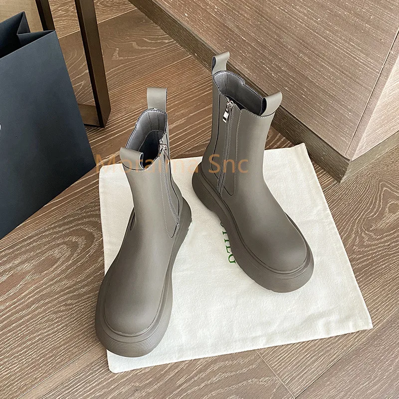 2023 New Ankle Boots for Women Thick Bottom Zipper Designer Shoes Women Autumn Winter Fashionversatile Short Botines
2023 New Ankle Boots for Women Thick Bottom Zipper Designer Shoes Women Autumn Winter Fashionversatile Short Botines