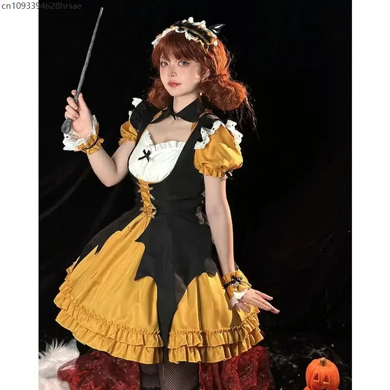 2025 Halloween Lolita Orange Cosplay Costume Maid Kawaii Witch Dress Suit Short Sleeved Lolita Carnival Vampire Gown
2025 Halloween Lolita Orange Cosplay Costume Maid Kawaii Witch Dress Suit Short Sleeved Lolita Carnival Vampire Gown