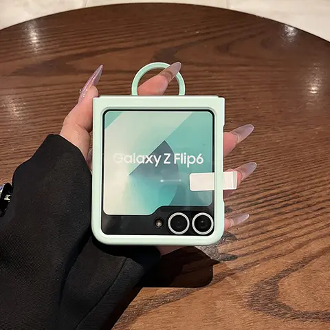 Liquid Silicone Original Ring Bracket Case for Samsung Galaxy Zflip 7FE Z Flip 5 6 7 Screen Glass Film 2in1 Shockproof Cover