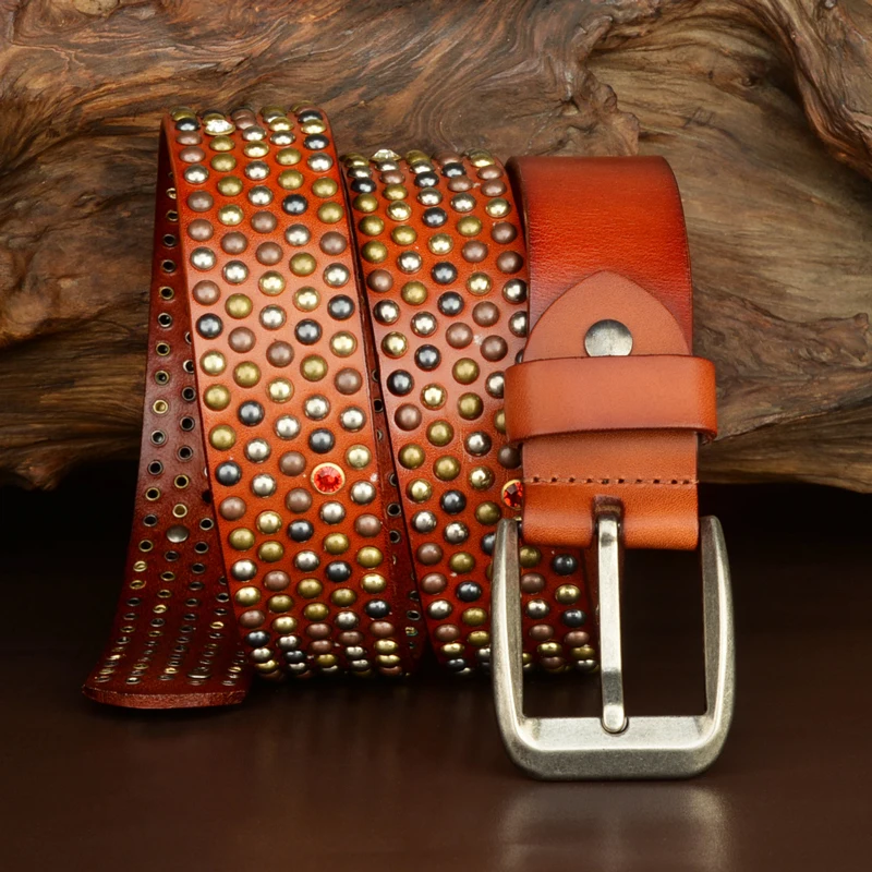 men luxury fashion rhinestone belts punk goth cow leather studded belt womens trendy rivets strapon pin buckle waistband leash
men luxury fashion rhinestone belts punk goth cow leather studded belt womens trendy rivets strapon pin buckle waistband leash