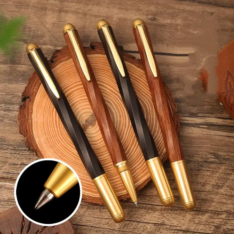 Creative Six Sided Diamond Shaped Retro Sandalwood Brass Felt-Tip Gel Pen Smooth Writing Stationery For Students Office Business
Creative Six Sided Diamond Shaped Retro Sandalwood Brass Felt-Tip Gel Pen Smooth Writing Stationery For Students Office Business