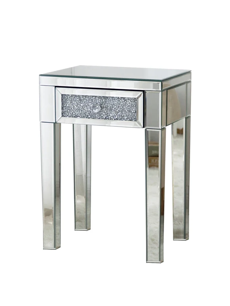 Modern Mirror Glass of Corner Table Small Coffee Table Simple Bedside Table with Drawer Affordable Luxury Fashion
Modern Mirror Glass of Corner Table Small Coffee Table Simple Bedside Table with Drawer Affordable Luxury Fashion