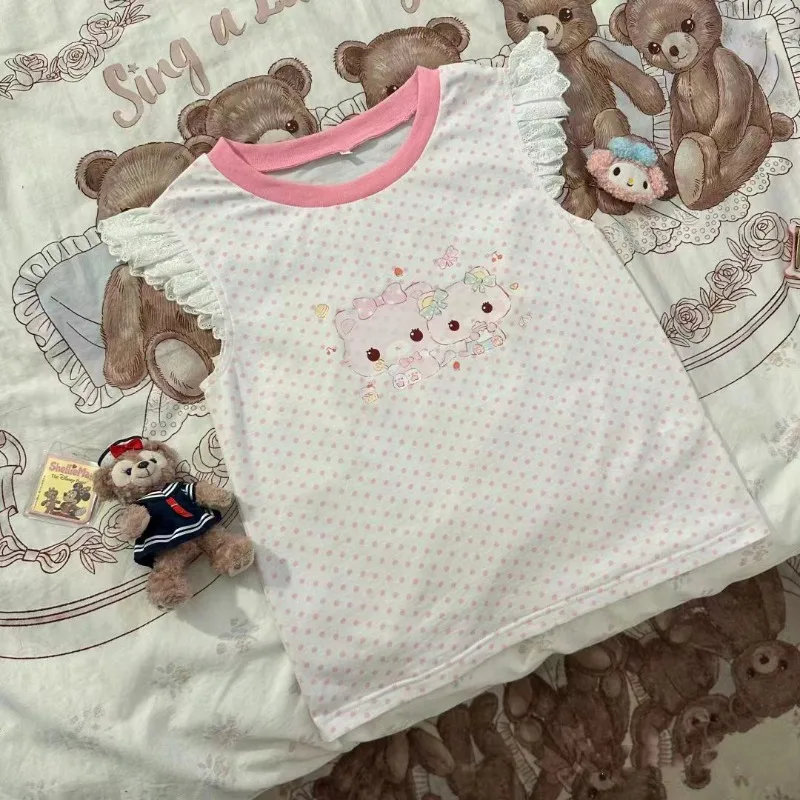 Y2k Women Clothing Sweet Tanks Summer 2025 Women Cute Vest Casual Cartoon Print Fashion Crop Lace Kawaii Polka Dot Girls Tops
Y2k Women Clothing Sweet Tanks Summer 2025 Women Cute Vest Casual Cartoon Print Fashion Crop Lace Kawaii Polka Dot Girls Tops