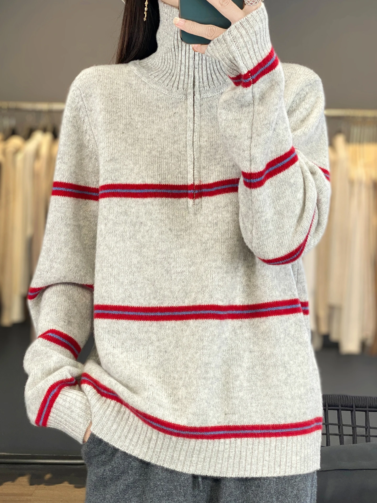 Luxury Woman 100% Merino Wool Sweater Elegant Female Autumn Winter Knitwear Thick Pullover Cashmere Long Sleeve Clothing Tops
Luxury Woman 100% Merino Wool Sweater Elegant Female Autumn Winter Knitwear Thick Pullover Cashmere Long Sleeve Clothing Tops