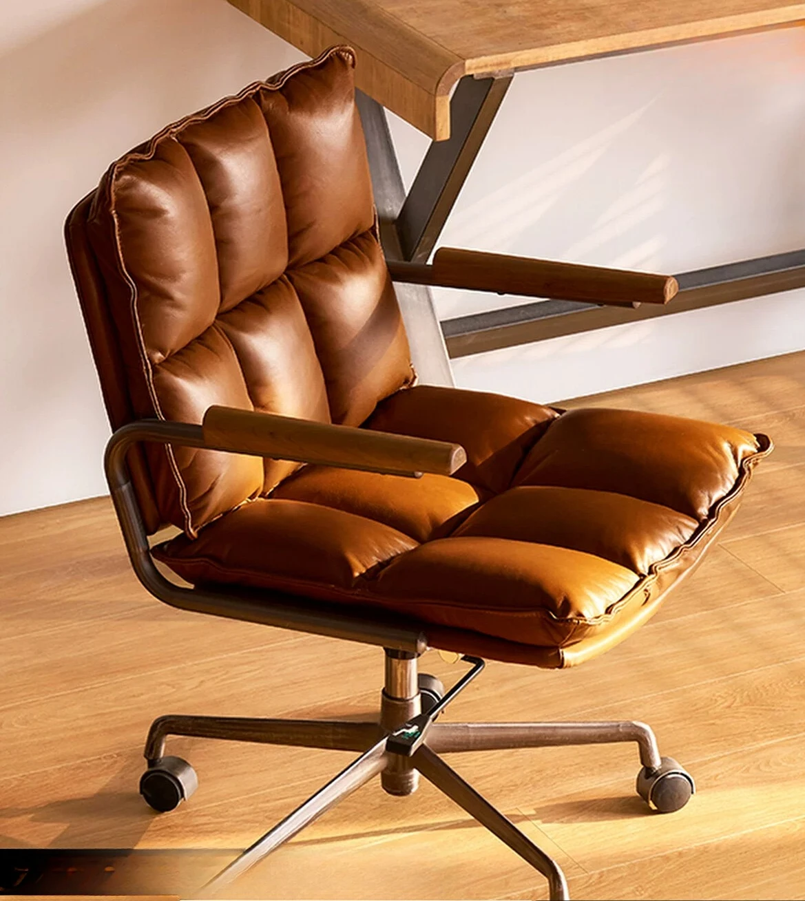 PYJ retro first-layer leather study meeting room home lifting full green leather backrest office chair
PYJ retro first-layer leather study meeting room home lifting full green leather backrest office chair