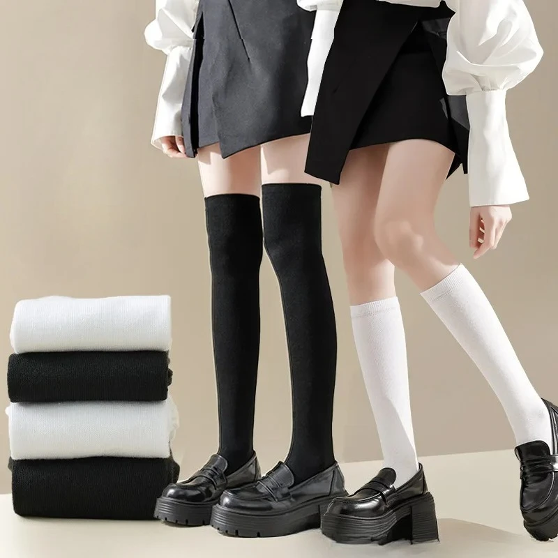Women Black White Knee High Lolita Socks Lady Girls Over Knee Cute Long Sock Thin Breathable Solid Color Stockings For Women JK
Women Black White Knee High Lolita Socks Lady Girls Over Knee Cute Long Sock Thin Breathable Solid Color Stockings For Women JK