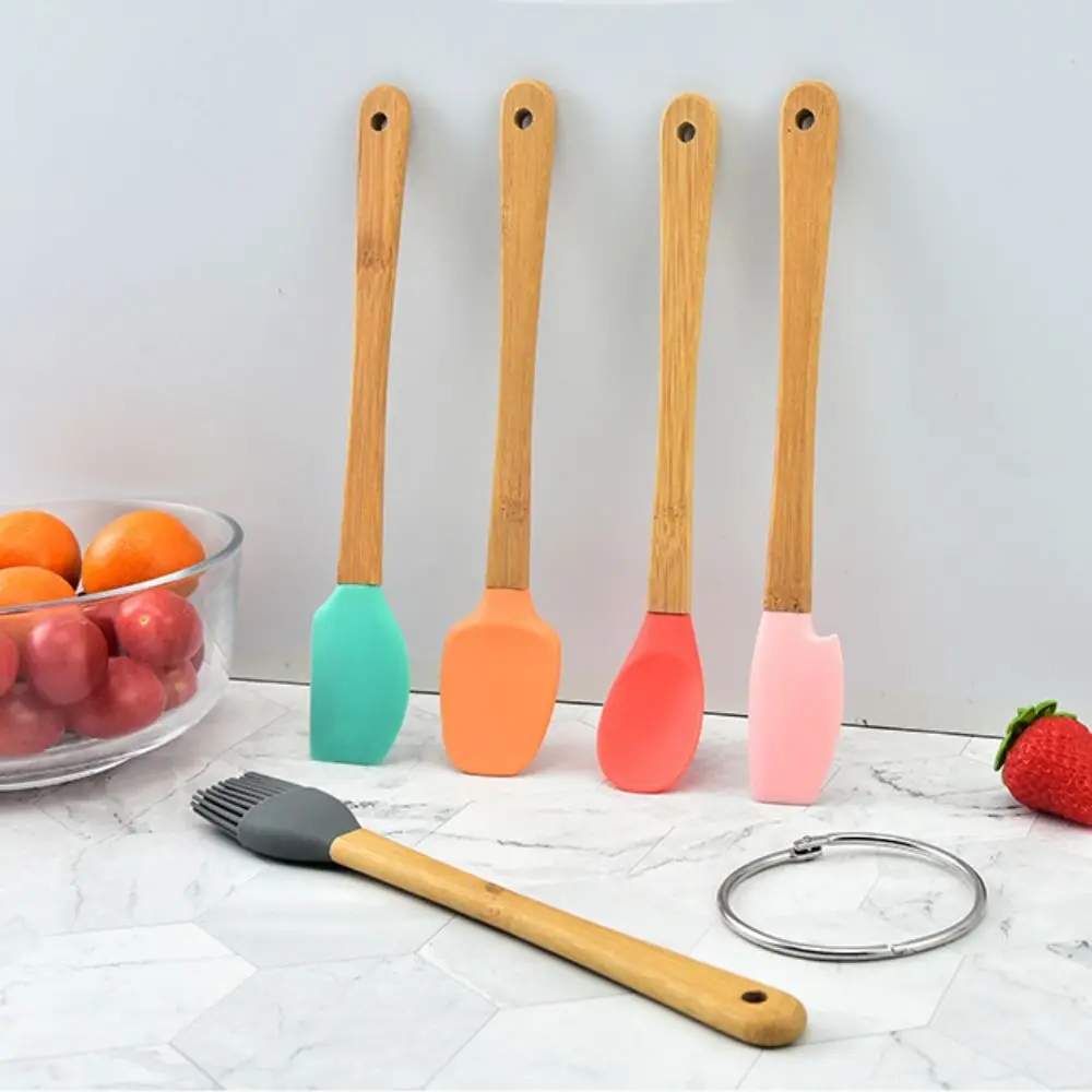 5pcs/set Kitchen Supplies Colorful Silicone Spatula Bamboo Handle detachable Butter Spreader Oil Brush Cake Spatula Butter
5pcs/set Kitchen Supplies Colorful Silicone Spatula Bamboo Handle detachable Butter Spreader Oil Brush Cake Spatula Butter