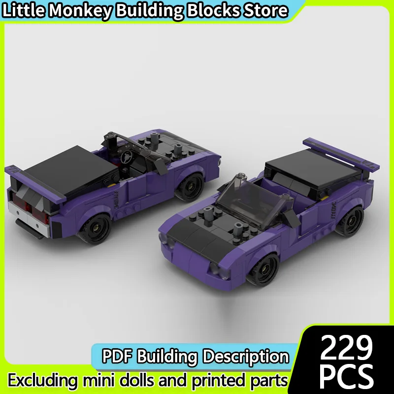 Модель скоростного гоночного автомобиля MOC, строительные кирпичи, спортивный мускулистый автомобиль, модульная технология, детские праздничные подарки, сборка игрушек, костюм
Модель скоростного гоночного автомобиля MOC, строительные кирпичи, спортивный мускулистый автомобиль, модульная технология, детские праздничные подарки, сборка игрушек, костюм