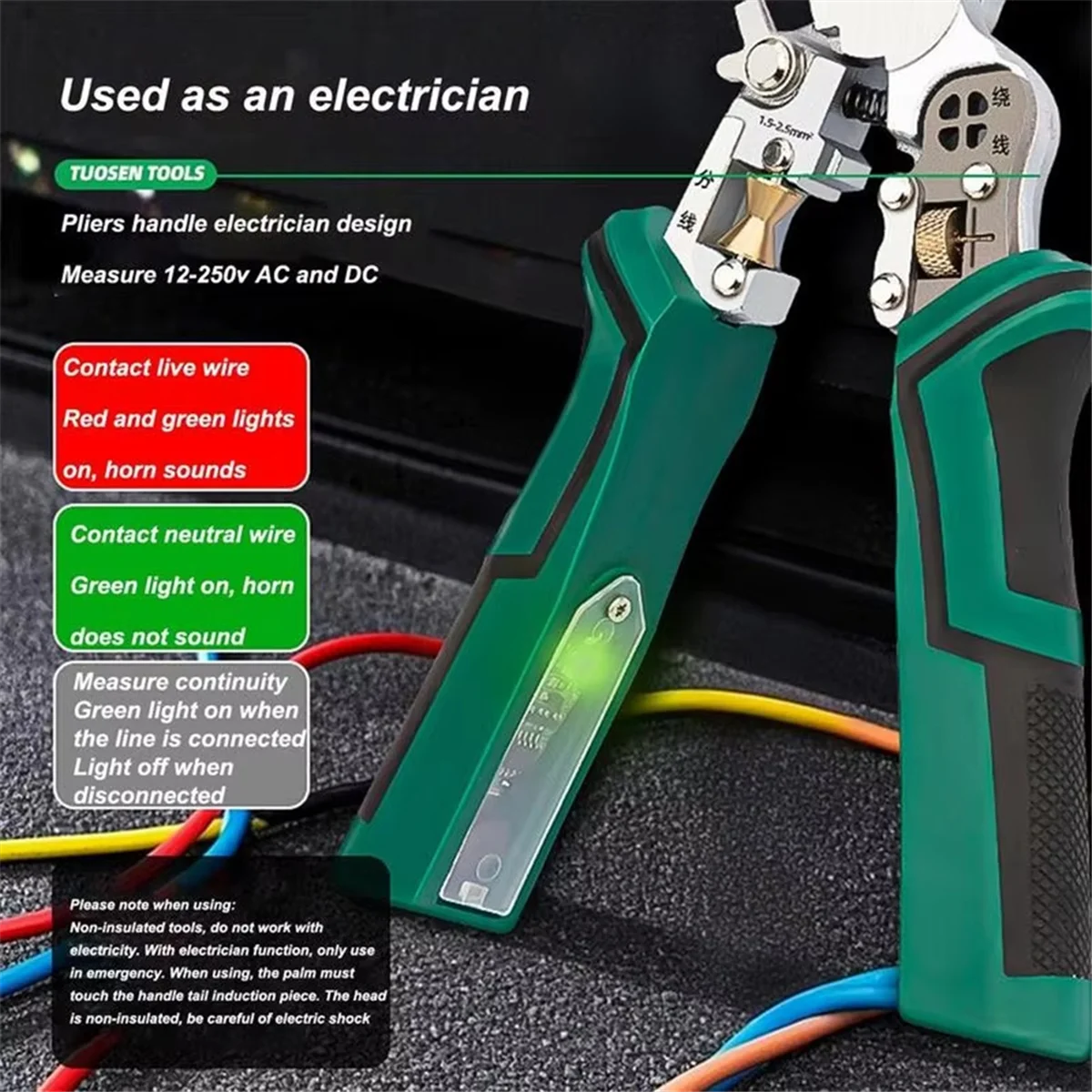 Professional Wire Cutter Tool 10in1 Electrical Cable Stripper Plier Voltage Tester
Professional Wire Cutter Tool 10in1 Electrical Cable Stripper Plier Voltage Tester