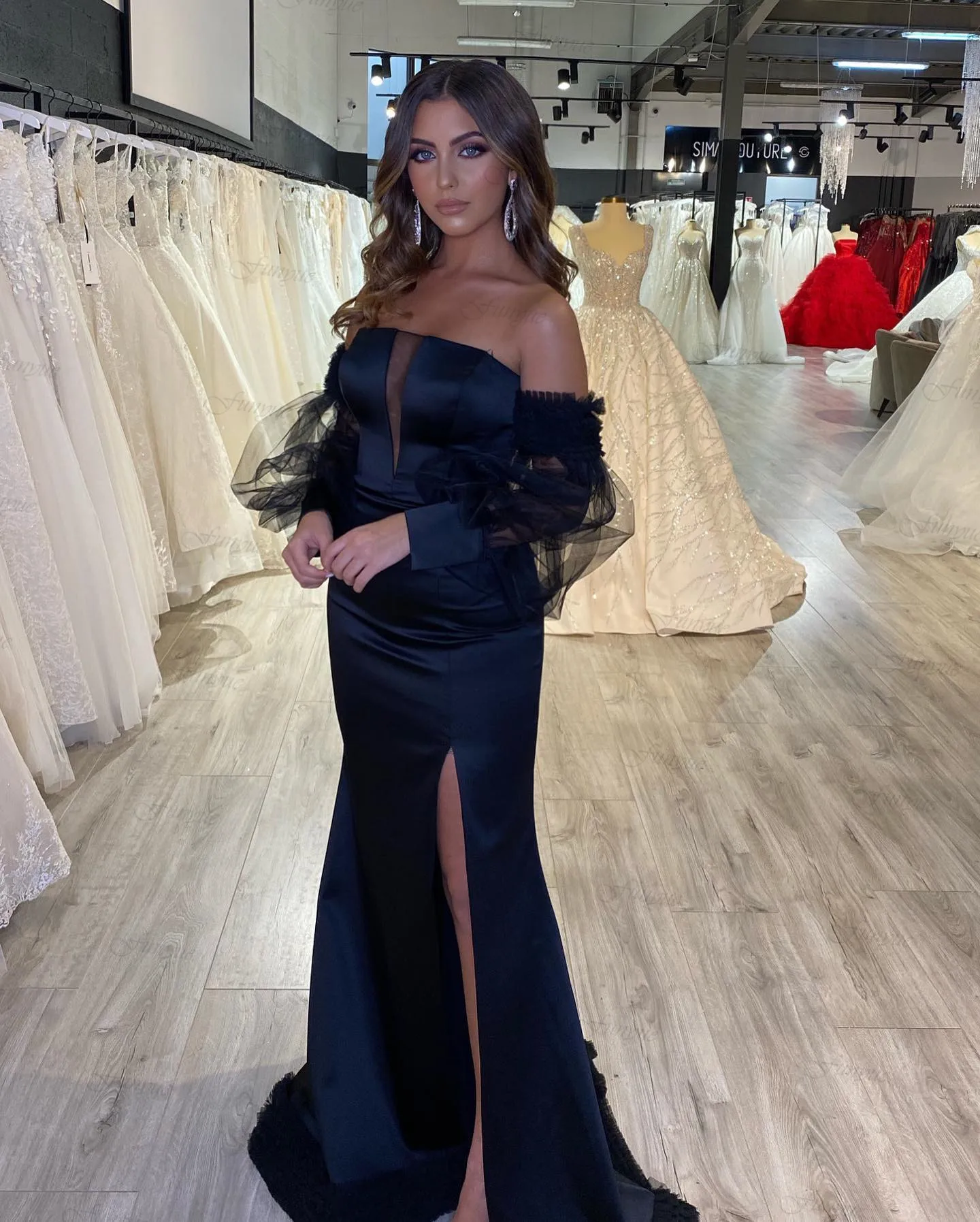 Strapless Mermaid Navy Blue Formal Dress with Sleeves Sexy Prom Dresses Long Evening Gown Vestido Elegante Mujer Para Fiesta
Strapless Mermaid Navy Blue Formal Dress with Sleeves Sexy Prom Dresses Long Evening Gown Vestido Elegante Mujer Para Fiesta