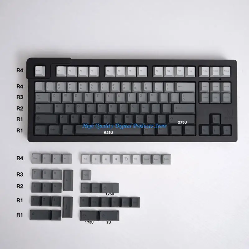 U2JE Replacement Keycaps CherryProfile Keycap Gray Gradient for 61 64 68 96 98 104 108 Mechanical Keyboard Keycaps 125PCS
U2JE Replacement Keycaps CherryProfile Keycap Gray Gradient for 61 64 68 96 98 104 108 Mechanical Keyboard Keycaps 125PCS