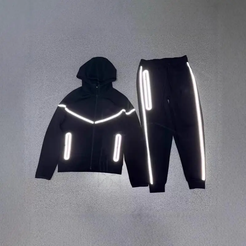 Reflective Zip Hoodie Jacket Casual Sportswear Long Sleeve Short Pants Men's Spring Season Outerwear Visibility Hooded Coat
Reflective Zip Hoodie Jacket Casual Sportswear Long Sleeve Short Pants Men's Spring Season Outerwear Visibility Hooded Coat