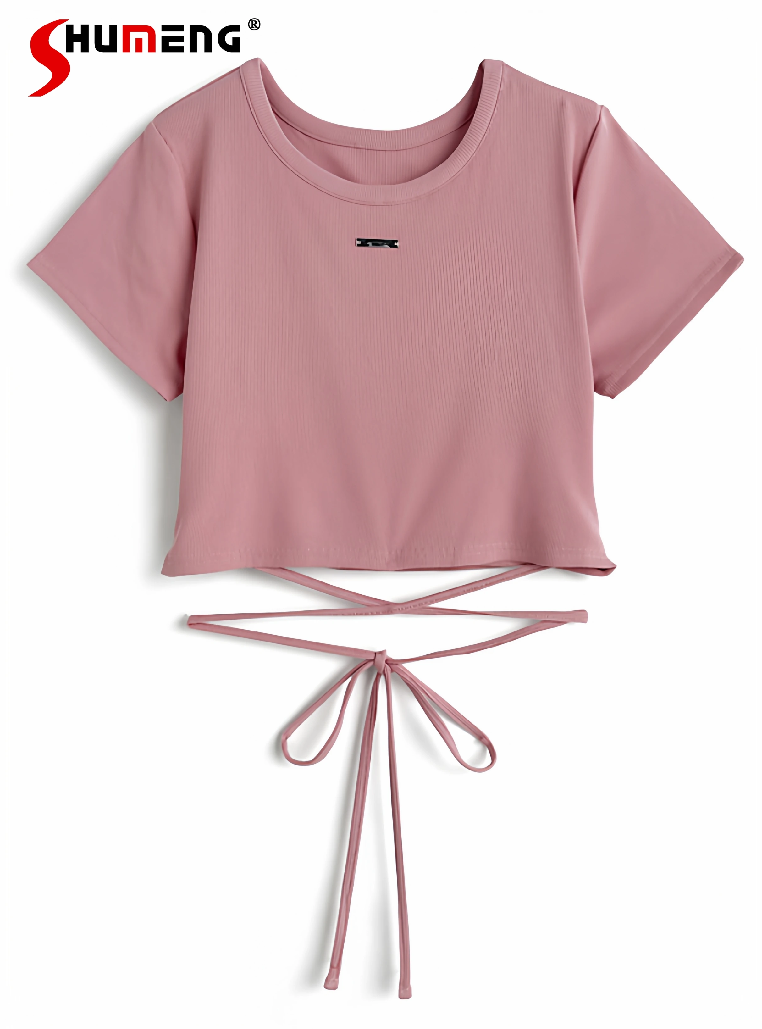 Japanese Style Elegant Sweet Simple Casual Summer Tops Round Neck Short Sleeve Lace-up Bow Slim Black Crop T-Shirts Top Women
Japanese Style Elegant Sweet Simple Casual Summer Tops Round Neck Short Sleeve Lace-up Bow Slim Black Crop T-Shirts Top Women