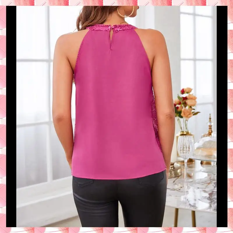 Топы с лямкой на шее и пайетками для женщин, блестящие топы без рукавов с рюшами, струящиеся блестящие клубные наряды, рубашка для вечеринок
Топы с лямкой на шее и пайетками для женщин, блестящие топы без рукавов с рюшами, струящиеся блестящие клубные наряды, рубашка для вечеринок