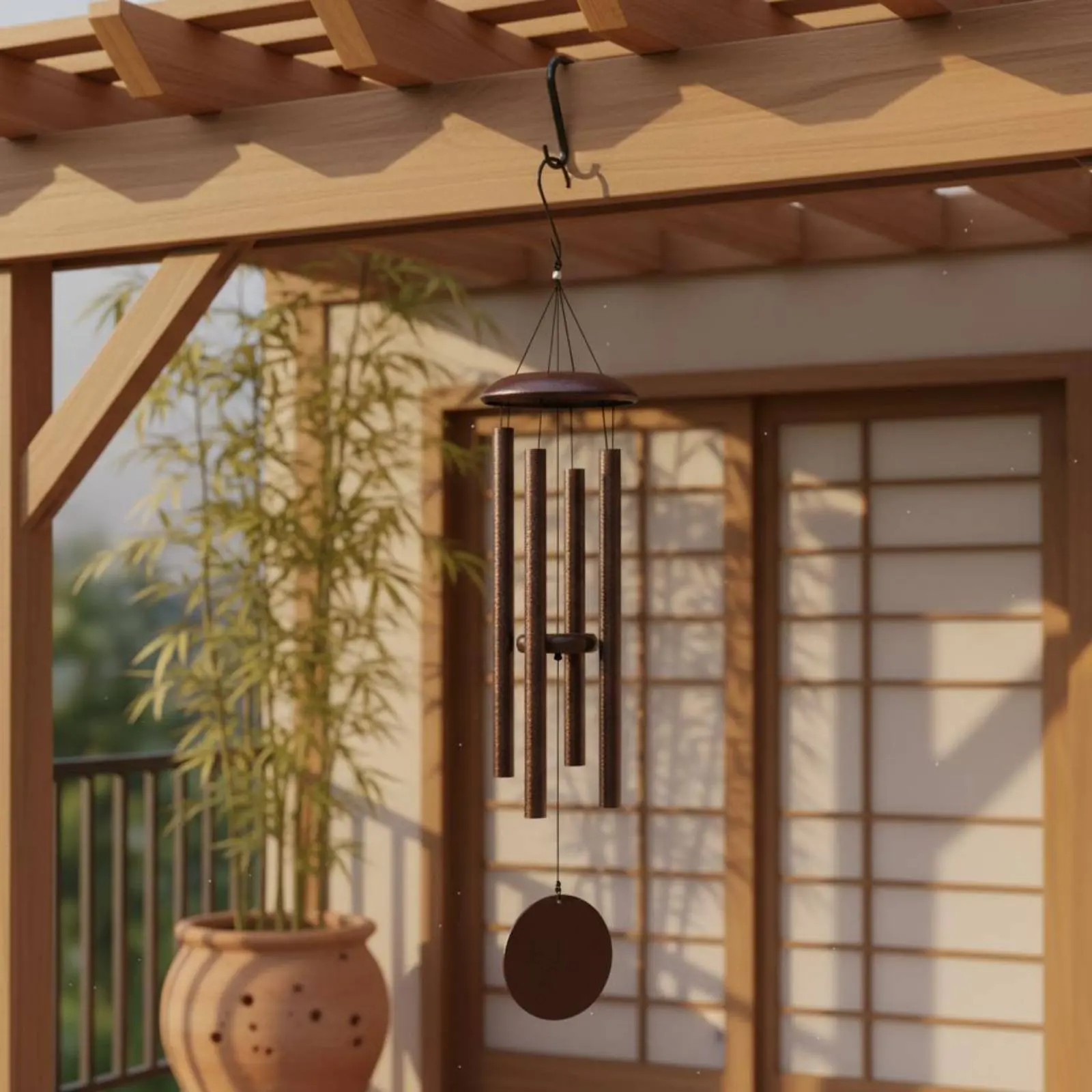 Japanese Design Wind Tone Tube Deep Tone Tuned Musical Tone Tube Harmonious Hanging Chimes Skillfully Made Aluminum Cylindrical
Japanese Design Wind Tone Tube Deep Tone Tuned Musical Tone Tube Harmonious Hanging Chimes Skillfully Made Aluminum Cylindrical