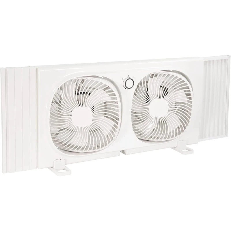 Living Comfort Twin Window Fan with Individually 180 Degree Rotating Fan Heads, 9 inch, 2 Speed, Plastic Removable Bug Screen
Living Comfort Twin Window Fan with Individually 180 Degree Rotating Fan Heads, 9 inch, 2 Speed, Plastic Removable Bug Screen