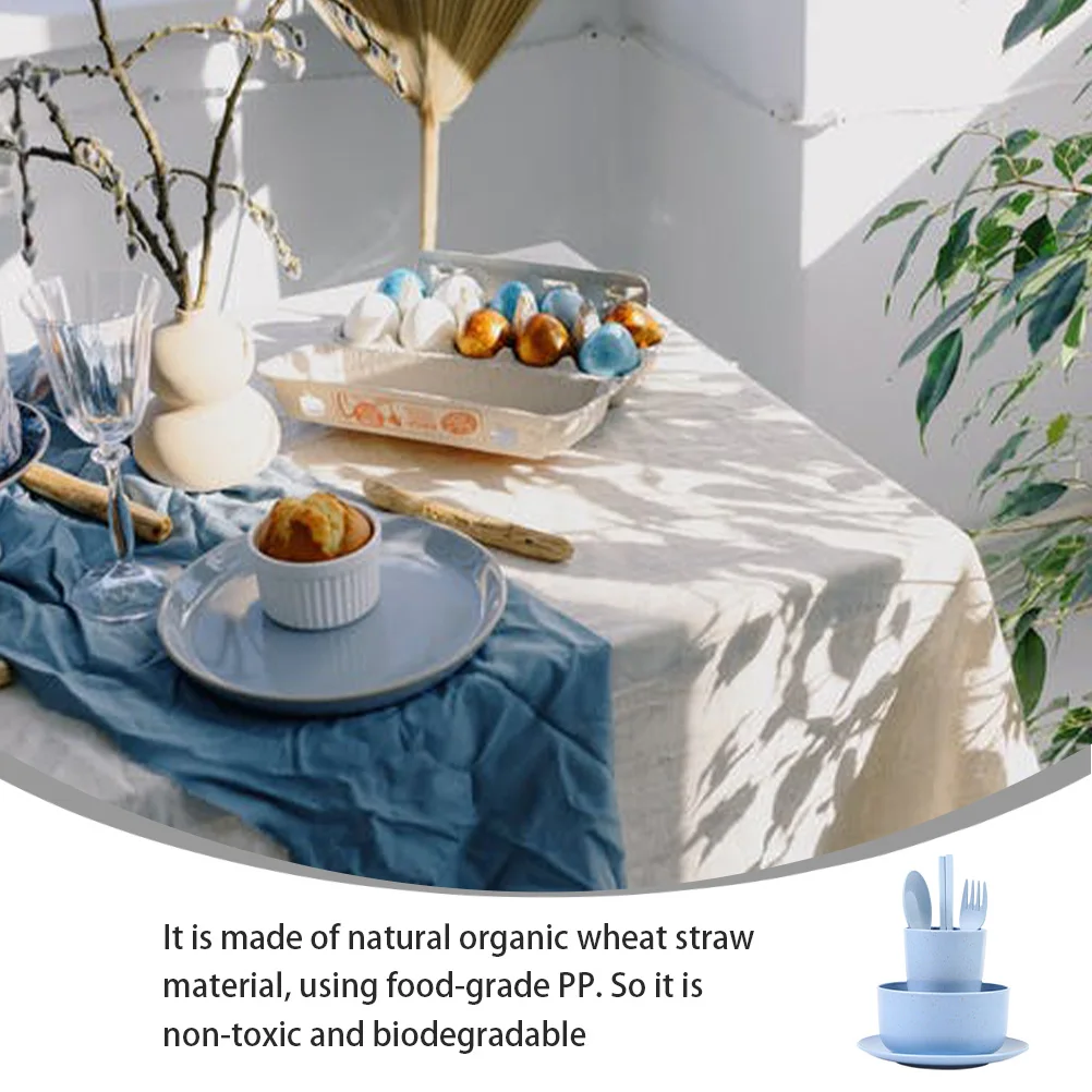 12pcs Portable Tableware Set Durable Wheat Fiber Dish Straw Dinnerware for Child Plastic Eco Friendly Kitchen Bar
12pcs Portable Tableware Set Durable Wheat Fiber Dish Straw Dinnerware for Child Plastic Eco Friendly Kitchen Bar