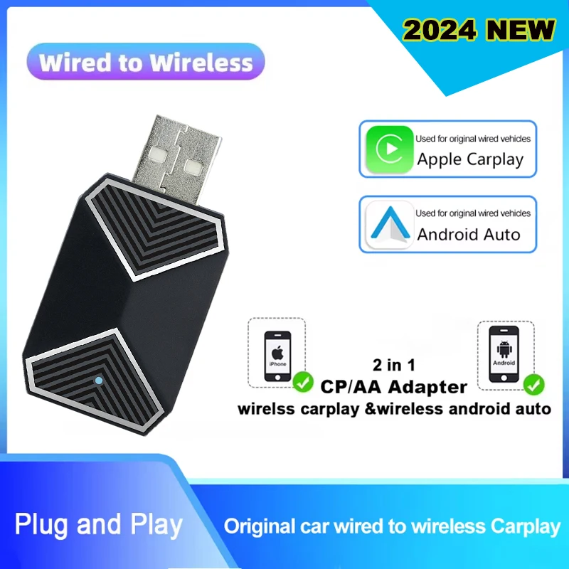 Mini Wireless CarPlay Adapter 2 in 1 Mini Adapter Portable Smart Mini Box Smart Dongle Plug and Play WIFI BT 5.2 for Car Radio
Mini Wireless CarPlay Adapter 2 in 1 Mini Adapter Portable Smart Mini Box Smart Dongle Plug and Play WIFI BT 5.2 for Car Radio