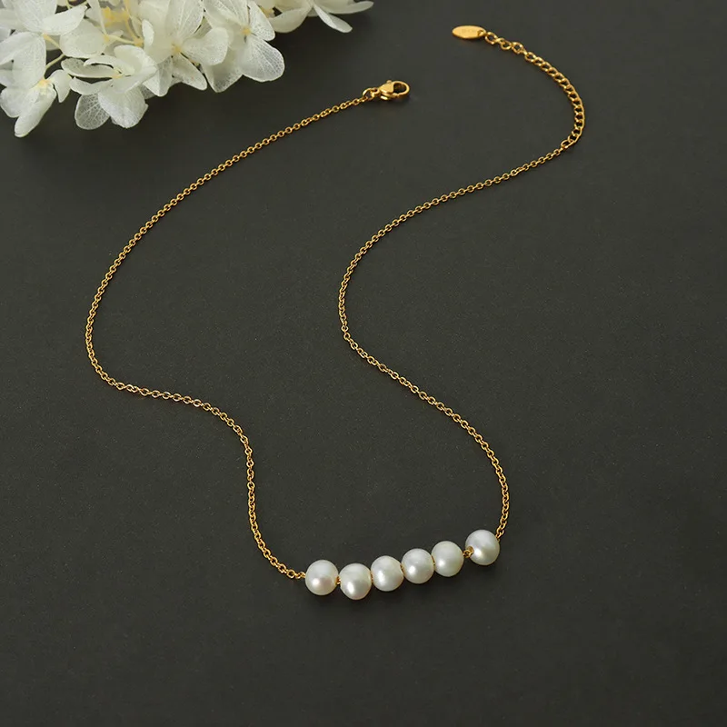 Marka Simple Fashion Natural Freshwater Pearl Necklace Women Choker Big Baroque Pearl Charm Drop Stainless Steel Chain Necklace
Marka Simple Fashion Natural Freshwater Pearl Necklace Women Choker Big Baroque Pearl Charm Drop Stainless Steel Chain Necklace