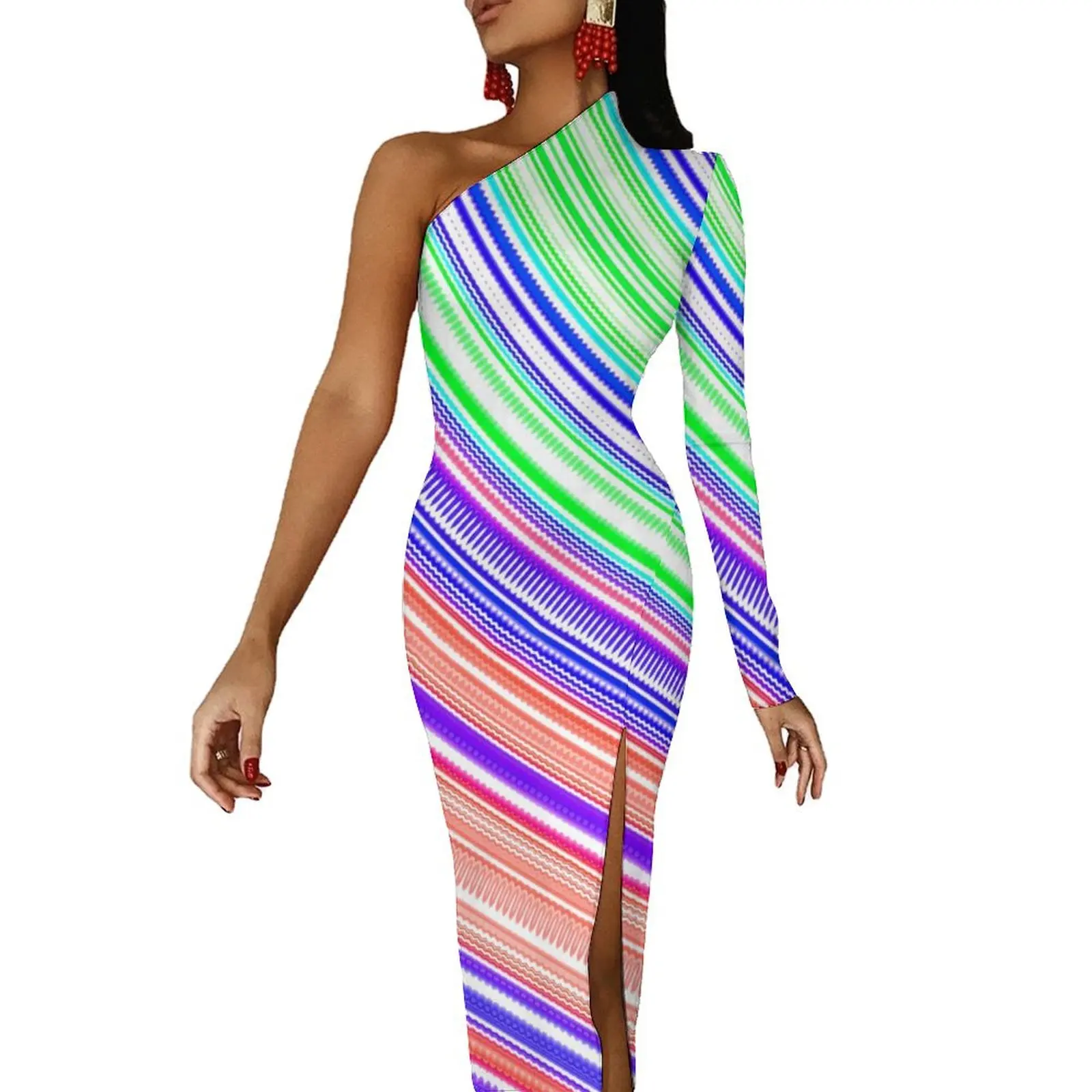 Curve Print Maxi Dress Long Sleeve Colorful Stripes Elegant Bodycon Dress Spring Aesthetic Long Dresses Female Pattern Vestido
Curve Print Maxi Dress Long Sleeve Colorful Stripes Elegant Bodycon Dress Spring Aesthetic Long Dresses Female Pattern Vestido