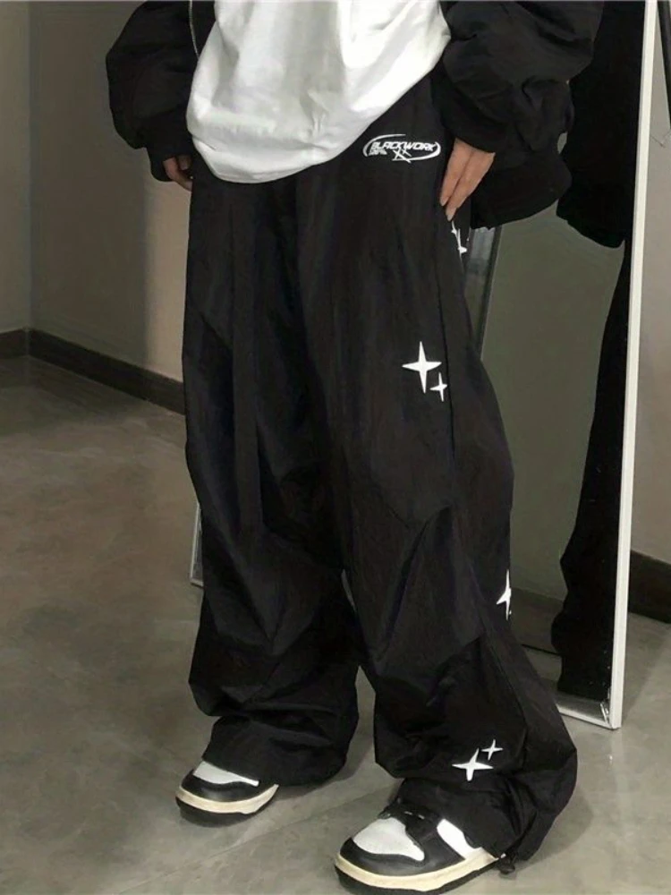 Harajuku Parachute Pants Women Oversized Cyber Y2k Hip Hop Wide Leg Cargo Trousers Baggy Black Joggers Korean Streetwear
Harajuku Parachute Pants Women Oversized Cyber Y2k Hip Hop Wide Leg Cargo Trousers Baggy Black Joggers Korean Streetwear