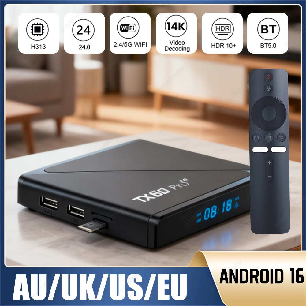 Android 10 Smart TV Box 1GB 8GB Set Top Box 14K 2.4G/5G Dual WiFi Android Box with Remote
Android 10 Smart TV Box 1GB 8GB Set Top Box 14K 2.4G/5G Dual WiFi Android Box with Remote