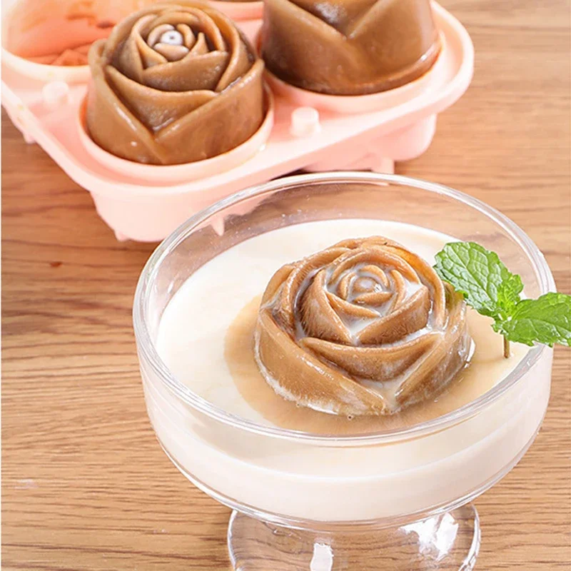 4 Grids Rose Flower Ice Cube Maker Silicone Mould Christmas Wedding Decoration Cookies Chocolate Cake Molds Kitchen Baking Tools
4 Grids Rose Flower Ice Cube Maker Silicone Mould Christmas Wedding Decoration Cookies Chocolate Cake Molds Kitchen Baking Tools
