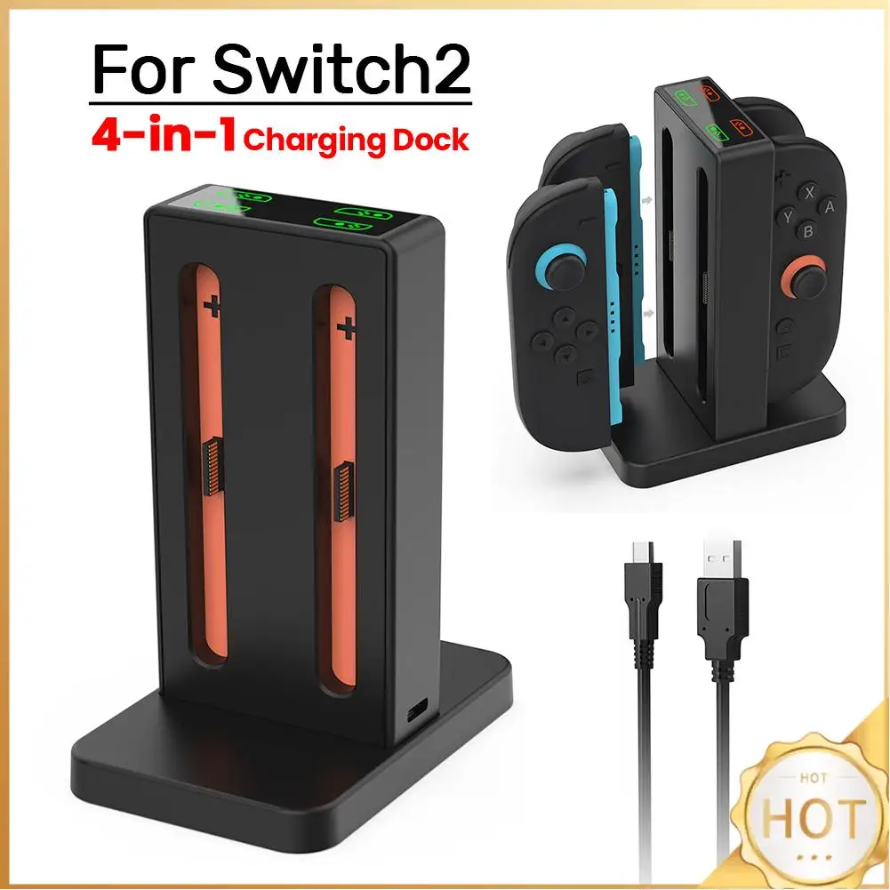 Controller Charger 4 in 1 Magnetic Controller Charger Stand Station Magnetic Charger Station for Nintendo Switch2 Accessories
Controller Charger 4 in 1 Magnetic Controller Charger Stand Station Magnetic Charger Station for Nintendo Switch2 Accessories
