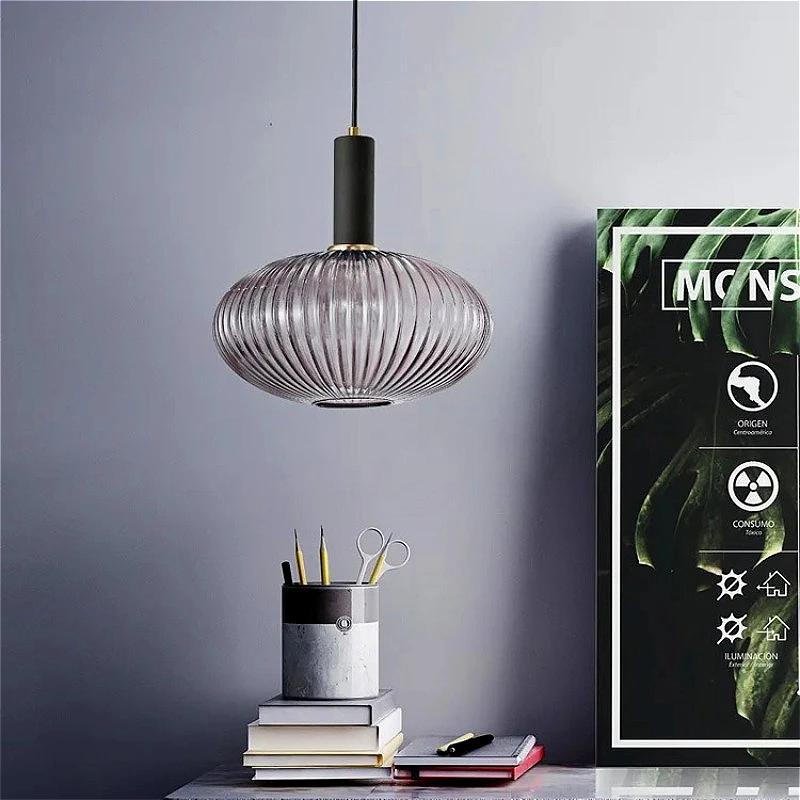Nordic Striped Glass Ceiling Chandelier for Restaurant Bedside Bathroom Decoration Lighting Fixture Oblate Stripes Pendant Lamp
Nordic Striped Glass Ceiling Chandelier for Restaurant Bedside Bathroom Decoration Lighting Fixture Oblate Stripes Pendant Lamp