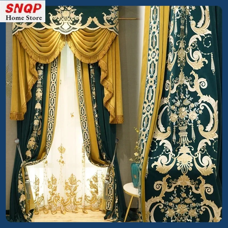 European Embroidery Lace Velvet Curtains for Living Room Luxury Bedroom Blackout Dining Elegant White Tulle Lace Wedding Valance
European Embroidery Lace Velvet Curtains for Living Room Luxury Bedroom Blackout Dining Elegant White Tulle Lace Wedding Valance