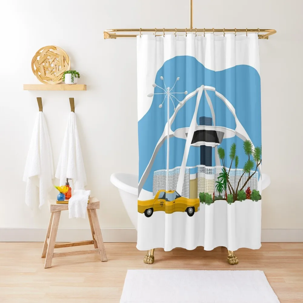 LAX Theme Building Airport Googie Shower Curtain Anti-Mold Waterproof Shower Shower For Bathroom Set Curtain
LAX Theme Building Airport Googie Shower Curtain Anti-Mold Waterproof Shower Shower For Bathroom Set Curtain