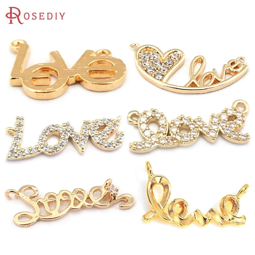 18K Gold Color Brass LOVE Connect Charms Pendants High Quality Diy Jewelry Making Supplies Necklace Earrings Materials
18K Gold Color Brass LOVE Connect Charms Pendants High Quality Diy Jewelry Making Supplies Necklace Earrings Materials