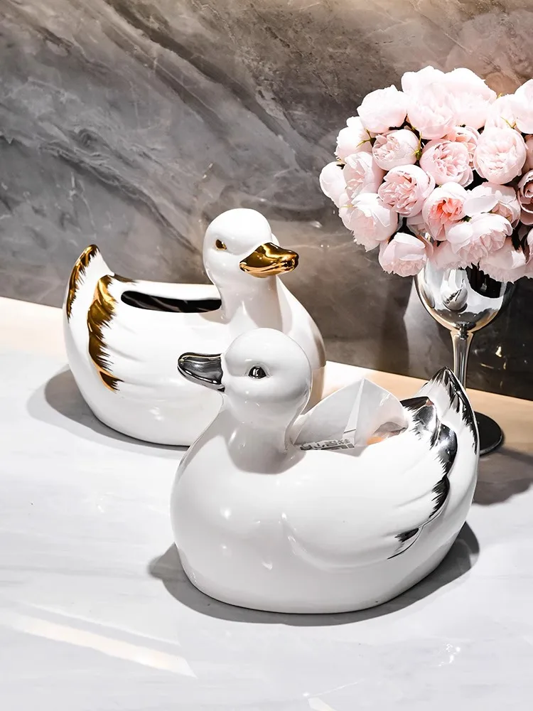 Creative Duck Tissue Box Ceramic Napkin Drawer Design Organizer Storage Office Living Room Home Decoration
Creative Duck Tissue Box Ceramic Napkin Drawer Design Organizer Storage Office Living Room Home Decoration