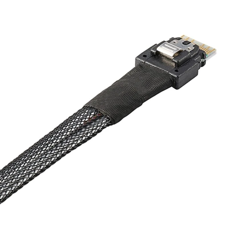 PCIE4.0 SlimlineSAS SFF8654 4i 38P to MiniSAS SFF8643 Server Connection Cable A4WF
PCIE4.0 SlimlineSAS SFF8654 4i 38P to MiniSAS SFF8643 Server Connection Cable A4WF