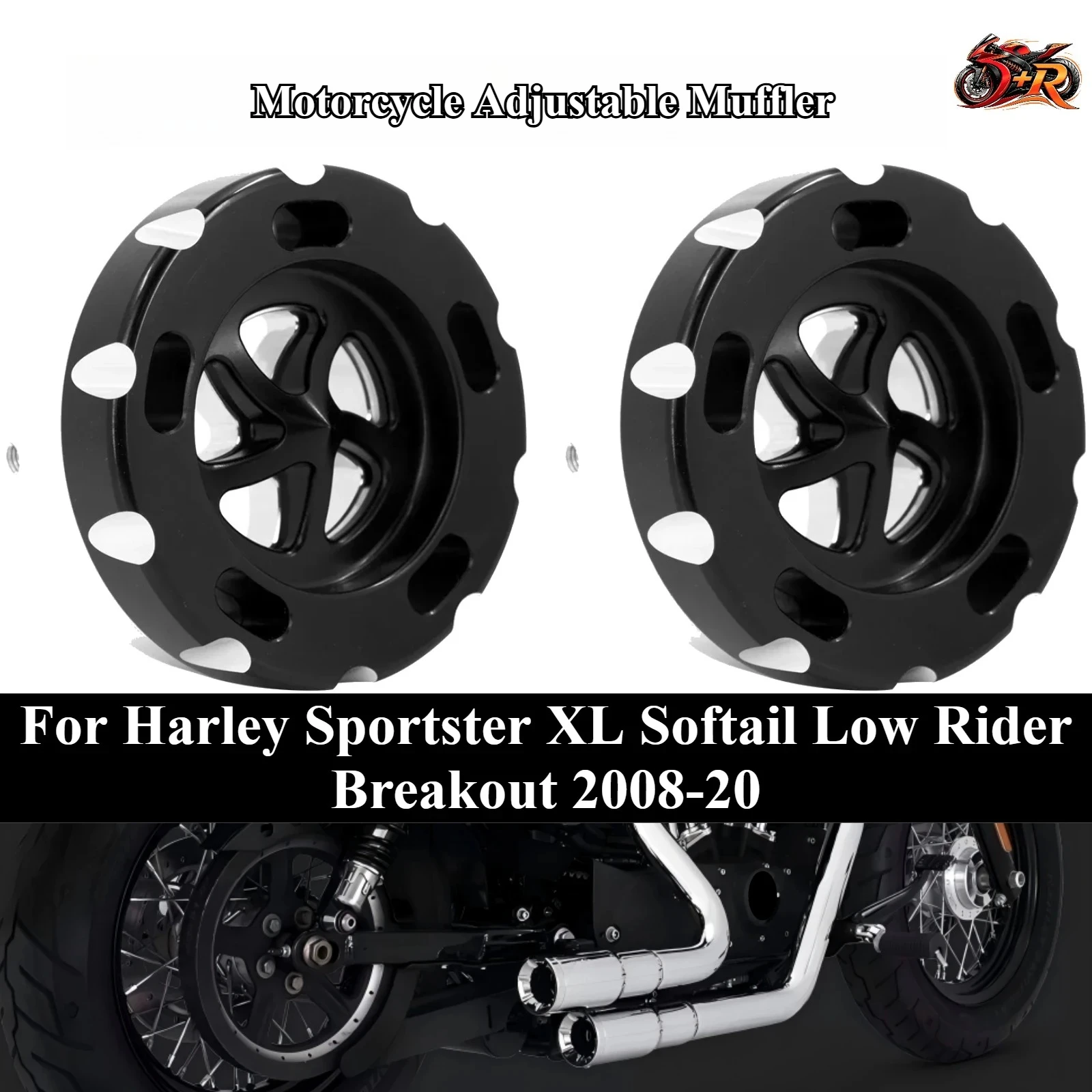 NEW Motorcycle Exhaust Pipe Sound Changer Adjustable Muffler For Harley Sportster XL Softail Low Rider Breakout 2008-20
NEW Motorcycle Exhaust Pipe Sound Changer Adjustable Muffler For Harley Sportster XL Softail Low Rider Breakout 2008-20