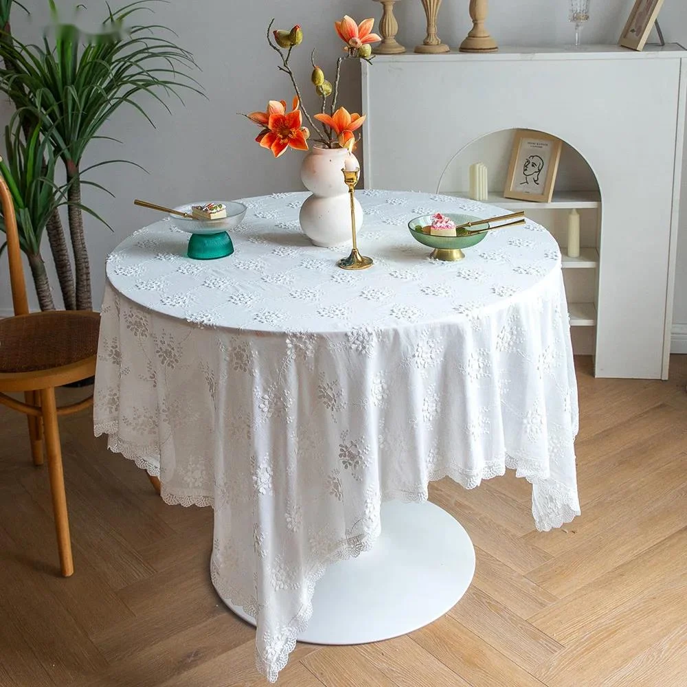 Picnic White Tablecloth Embroidered Luxury Lace Table Cloth Retro Cover Table Protector Birthday Wedding Home Decoration
Picnic White Tablecloth Embroidered Luxury Lace Table Cloth Retro Cover Table Protector Birthday Wedding Home Decoration
