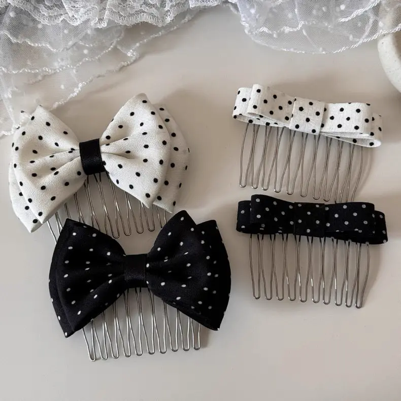 Polka Dot Bow Reverse Hair Comb Elegant for Women Side Bang Broken Hair Non Slip Portable Resin Daily Essential Accessories
Polka Dot Bow Reverse Hair Comb Elegant for Women Side Bang Broken Hair Non Slip Portable Resin Daily Essential Accessories