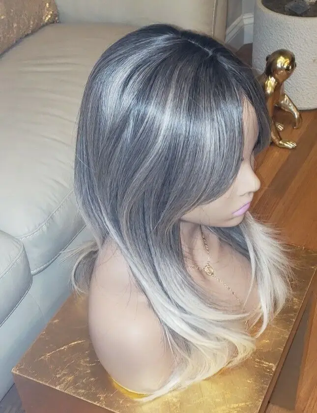 Balayage Wig - Blend Platinum Blonde Silver Black Rainbow Multicolor
Balayage Wig - Blend Platinum Blonde Silver Black Rainbow Multicolor