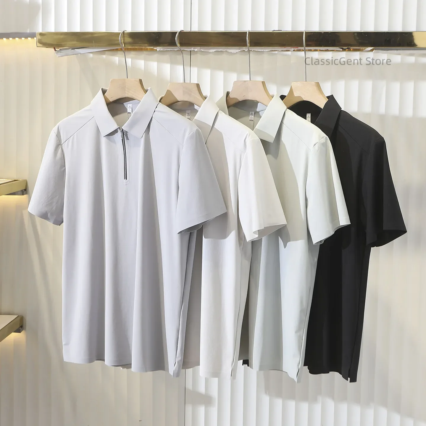 Summer cool men's quick-drying breathable casual sports short-sleeved POLO shirt
Summer cool men's quick-drying breathable casual sports short-sleeved POLO shirt