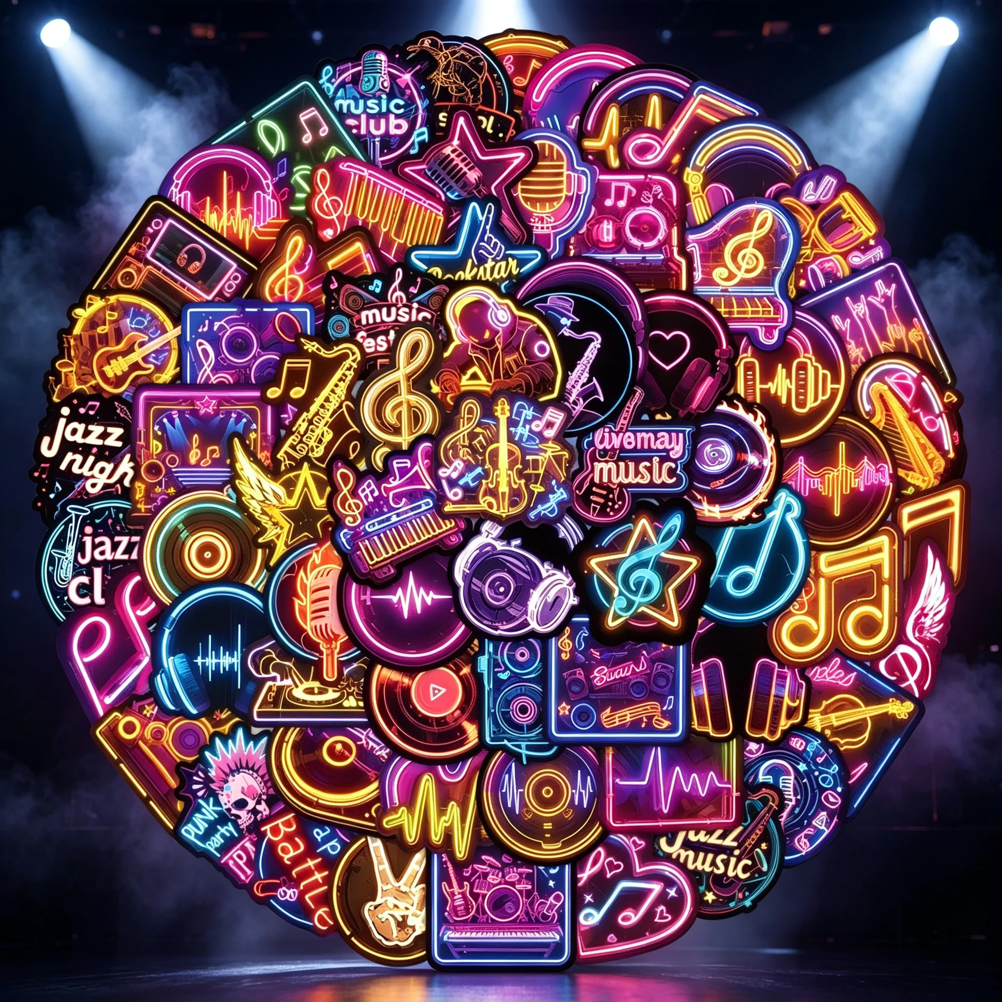 The same style 5-pack stickers, 100 pieces per pack, a total of 500 pieces. Neon stickers for bar music, creative graffiti, pers
The same style 5-pack stickers, 100 pieces per pack, a total of 500 pieces. Neon stickers for bar music, creative graffiti, pers