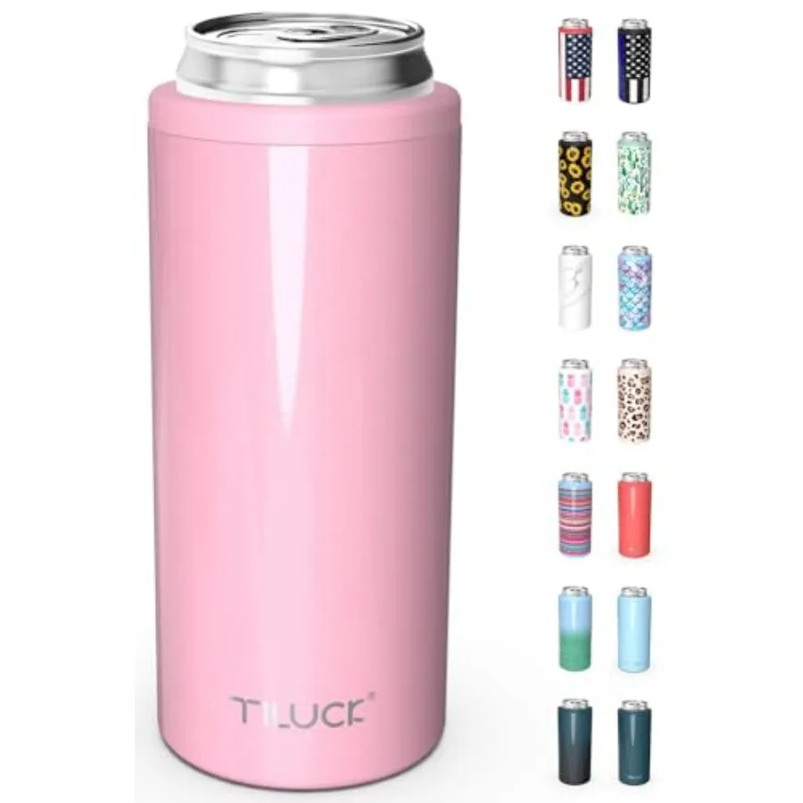 Skinny Can Cooler for Beer and Hard Seltzer, Stainless Steel, Doucle-Walled Stainless Steel Insulated Cans, 12 oz
Skinny Can Cooler for Beer and Hard Seltzer, Stainless Steel, Doucle-Walled Stainless Steel Insulated Cans, 12 oz
