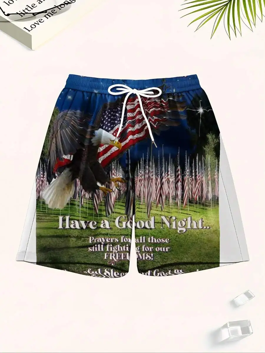 Patriotic Eagle American Flag Memorial Beach Shorts Have A Good Night Prayers For Freedom
Patriotic Eagle American Flag Memorial Beach Shorts Have A Good Night Prayers For Freedom